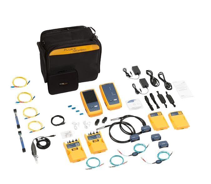 Complete kit with fiber adapters and accessories